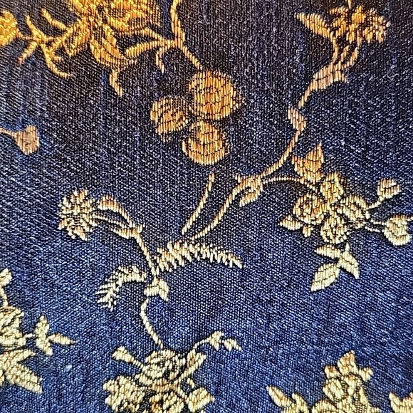 Gold Silk Nehru Blazer with Customized Threads - Picture 7 of 10